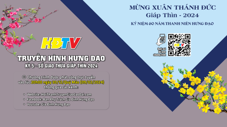 🔴 [TRỰC TIẾP] CHƯƠNG TRÌNH HƯNG ĐẠO TV – KỲ 5 – SỐ GIAO THỪA GIÁP THÌN 2024 – KỶ NIỆM 60 NĂM THANH NIÊN CAO ĐÀI