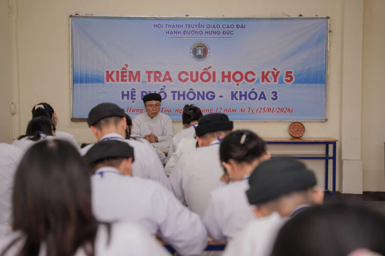 HẠNH ĐƯỜNG HƯNG ĐỨC HỆ PHỔ THÔNG KHÓA 3 – KIỂM TRA CUỐI HỌC KỲ 5